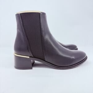 Italiana Bentley Black Chelsea Ankle Boots Women’s Size 9.5M New